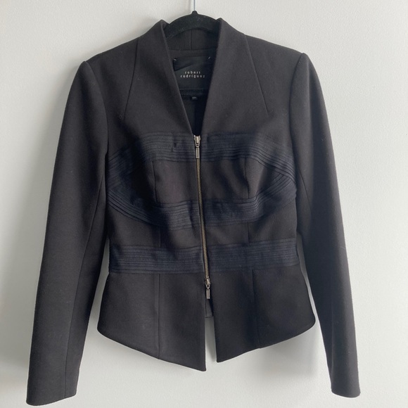 ROBERT RODRIGUEZ / black blazer with tulle detail - Picture 1 of 6